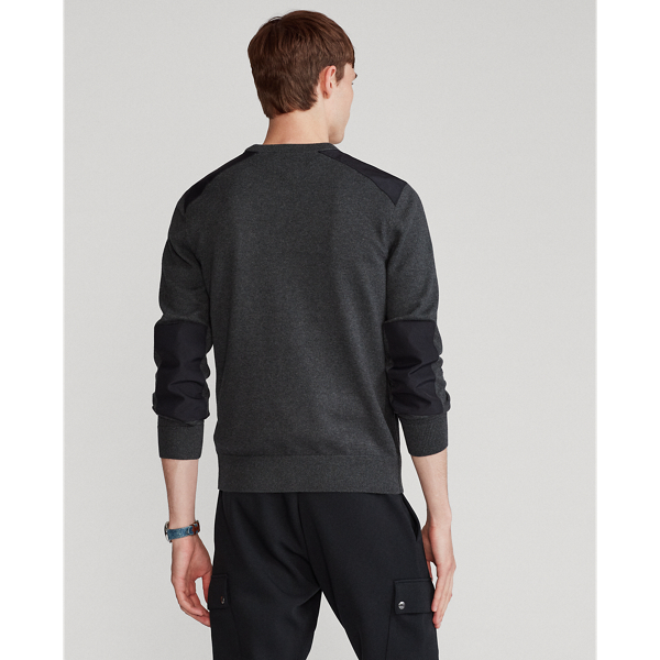 Maglia ibrida a girocollo Polo Ralph Lauren in Antracite 5