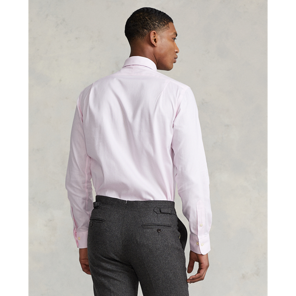3183b Pink/White Slim Fit Easy Care Poplin Shirt Polo Ralph Lauren 5