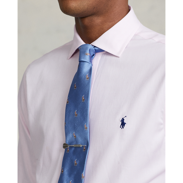 3183b Pink/White Slim Fit Easy Care Poplin Shirt Polo Ralph Lauren 6