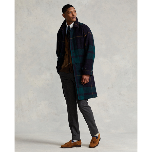 Multi Plaid Tweed Balmacaan Coat Polo Ralph Lauren 4