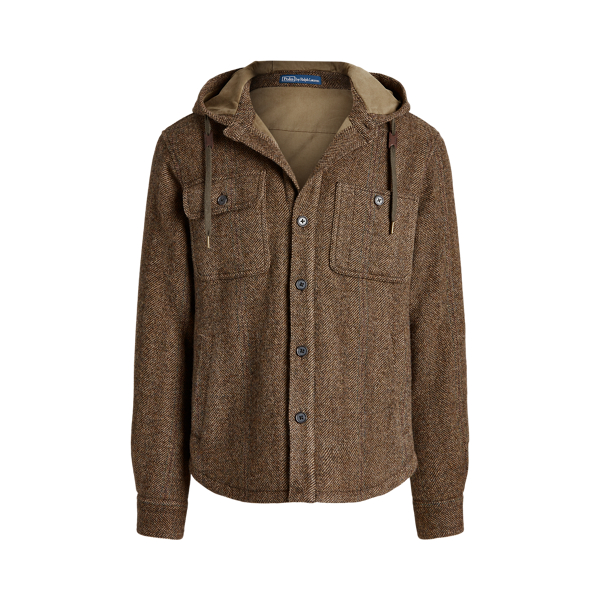 Brown Herringbone Hooded Jacket Polo Ralph Lauren 2