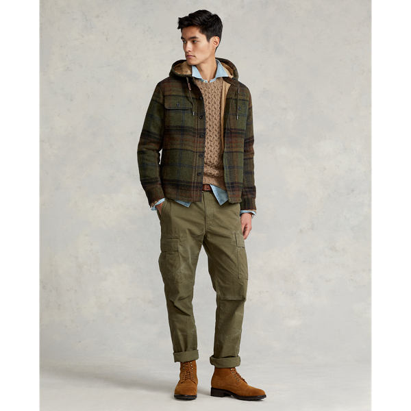 Green Plaid Wool Shirt Jacket Polo Ralph Lauren 4