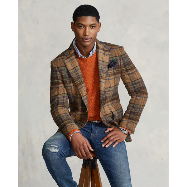 Ralph lauren plaid coat online