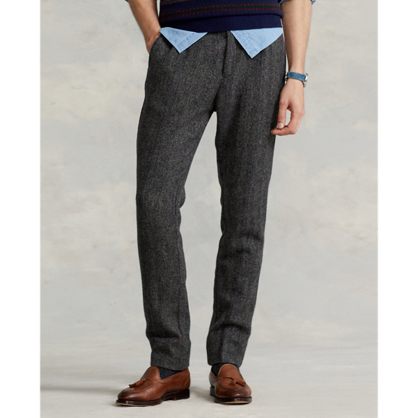 Grey Wool Herringbone Suit Trouser Polo Ralph Lauren 4