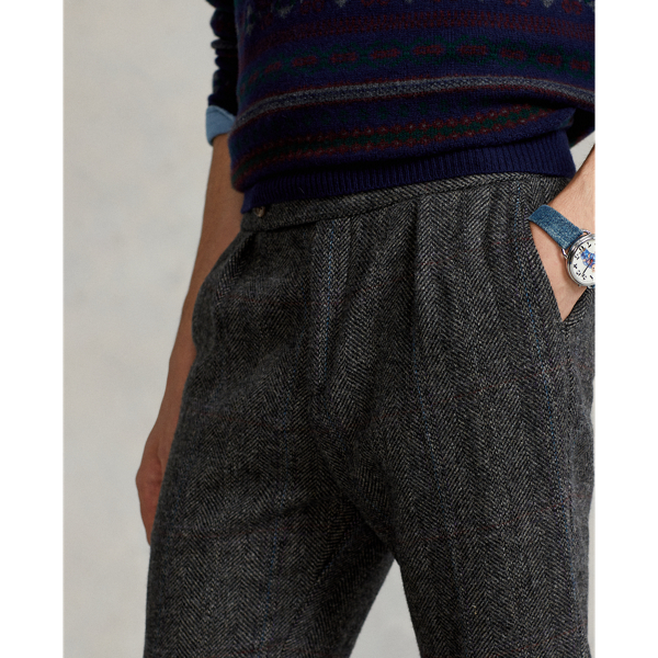 Grey Wool Herringbone Suit Trouser Polo Ralph Lauren 6