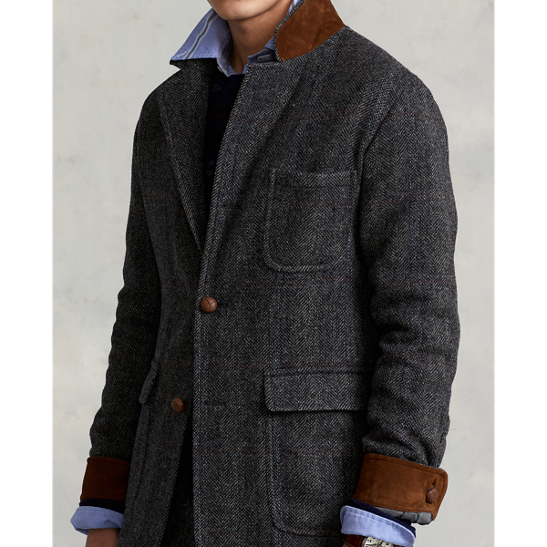Grey Wool Herringbone Suit Jacket Polo Ralph Lauren 5