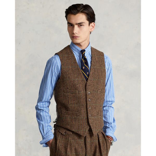 Ralph lauren tweed vest hotsell