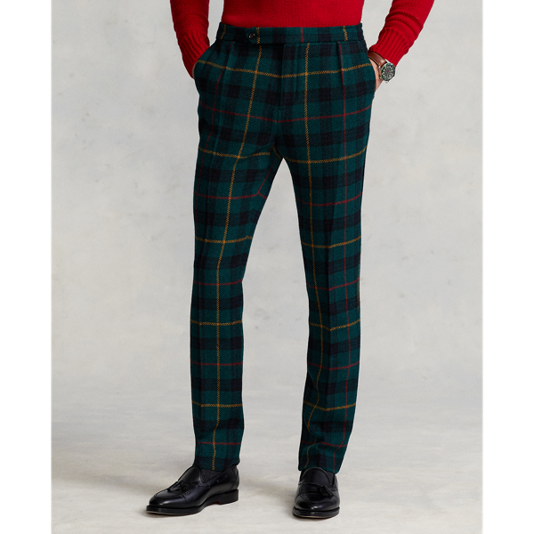 Multi Plaid Wool Twill Suit Trouser Polo Ralph Lauren 3