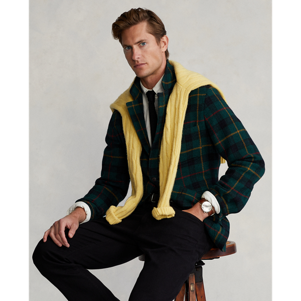 Plaid Wool Twill Suit Jacket Ralph Lauren UK