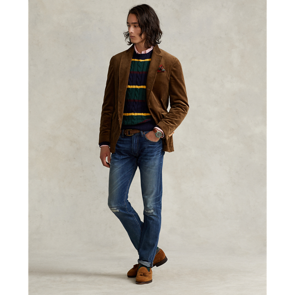 Veste costume Polo Soft velours c&ocirc;tel&eacute; Polo Ralph Lauren en Pale Russet 4