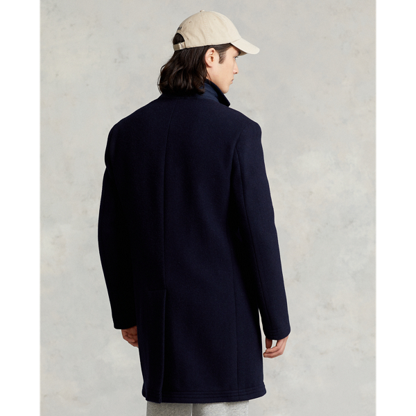 Polo zachte wollen omkeerbare topcoat Polo Ralph Lauren in Navy 5