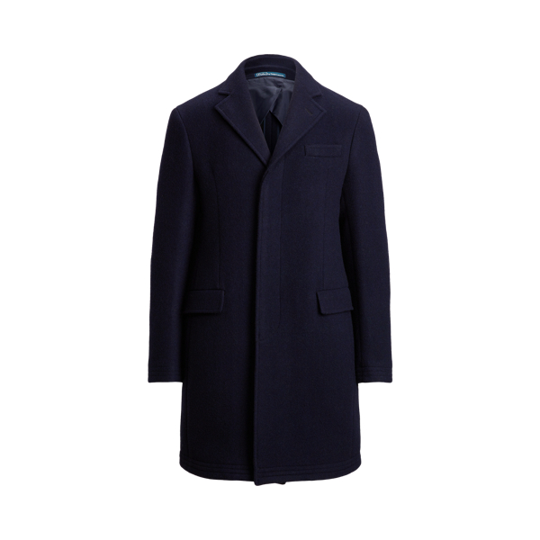 Polo zachte wollen omkeerbare topcoat Polo Ralph Lauren in Navy 2