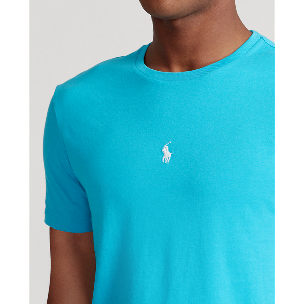 Elegant jersey slim fit T-shirt met ronde hals Polo Ralph Lauren in Cove Blue 6