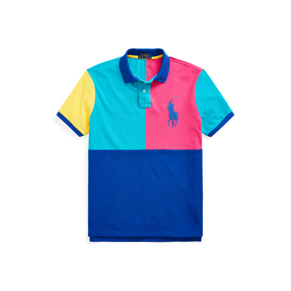 Custom Slim Fit Big Pony Mesh Polo Shirt for Men | Ralph Lauren