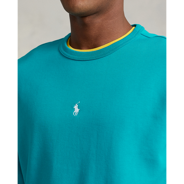 Deep Aqua Double-Knit Crewneck Sweatshirt Polo Ralph Lauren 6