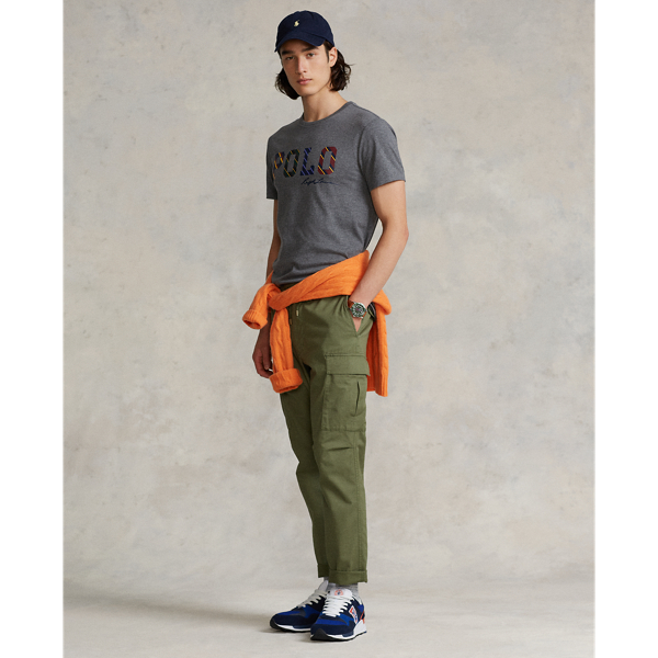 Custom-Slim-Fit Jersey-T-Shirt Polo Ralph Lauren in Mittleres Flanellgrau 4