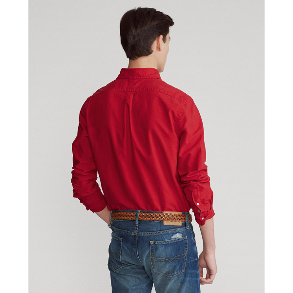Gef&auml;rbtes Custom Fit Oxfordhemd Polo Ralph Lauren in RL Red 5