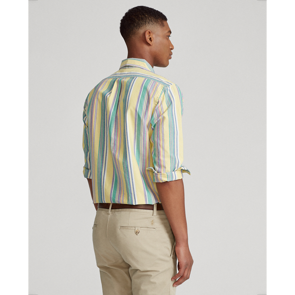 Custom-Fit Oxfordhemd mit Streifen Polo Ralph Lauren in Gelb/Blau multi 5