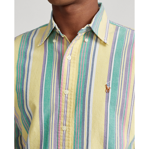 Custom-Fit Oxfordhemd mit Streifen Polo Ralph Lauren in Gelb/Blau multi 6