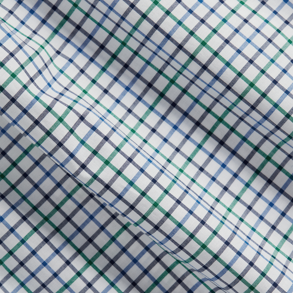 4033a Green/Blue Custom Fit Plaid Poplin Shirt Polo Ralph Lauren 7
