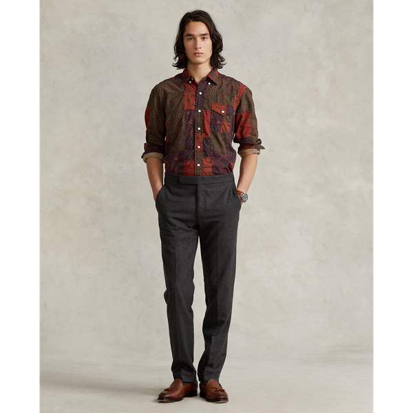 Custom Fit Patchwork Poplin Shirt