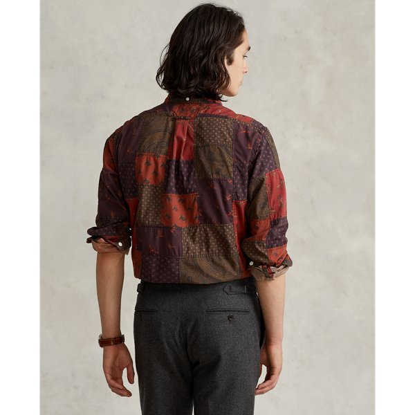 Custom Fit Patchwork Poplin Shirt