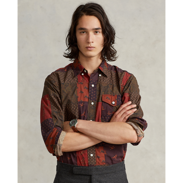 Custom Fit Patchwork Poplin Shirt