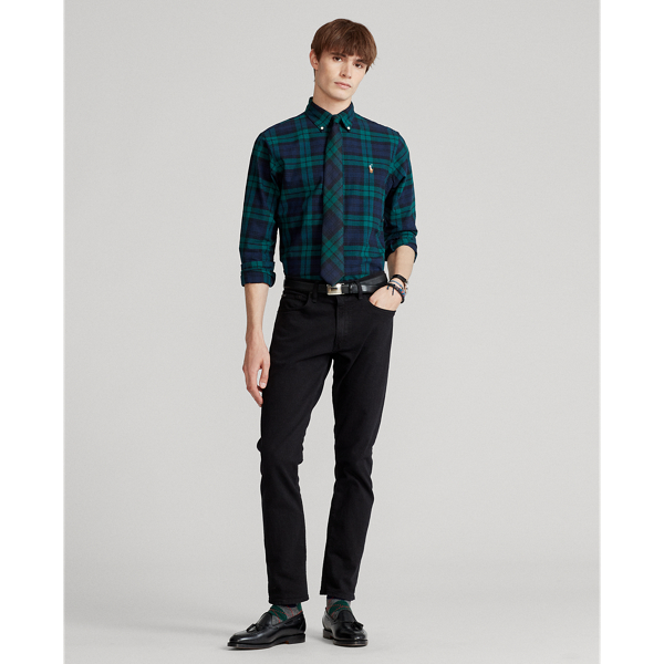 Chemise Oxford &eacute;cossaise cintr&eacute;e Polo Ralph Lauren en Vert/Bleu marine 4