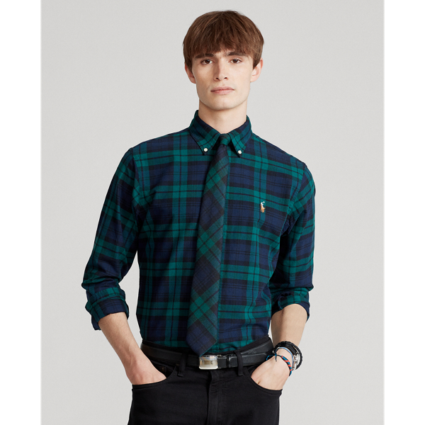 Slim Fit Plaid Oxford Shirt for Men Ralph Lauren UK