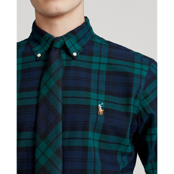 Chemise Oxford &eacute;cossaise cintr&eacute;e Polo Ralph Lauren en Vert/Bleu marine 6