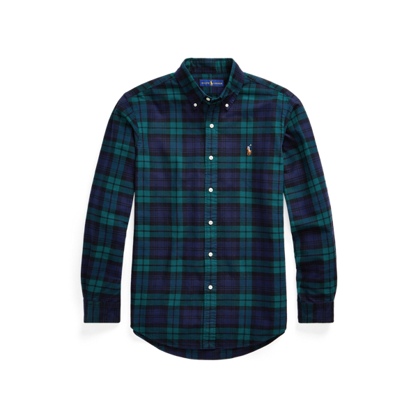 Chemise Oxford &eacute;cossaise cintr&eacute;e Polo Ralph Lauren en Vert/Bleu marine 2