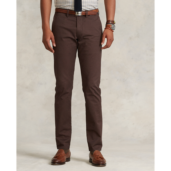 Pantalon chino slim stretch Polo Ralph Lauren en Brun &eacute;cuyer 4