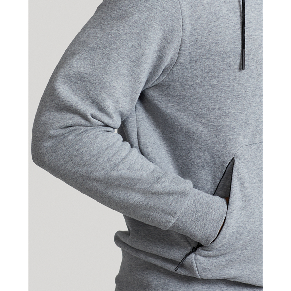 Sweat &agrave; capuche demi-zipp&eacute; en molleton RLX en Gris classique chin&eacute; 6