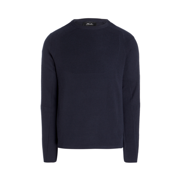 Contrast-Knit Crewneck Jumper RLX 1