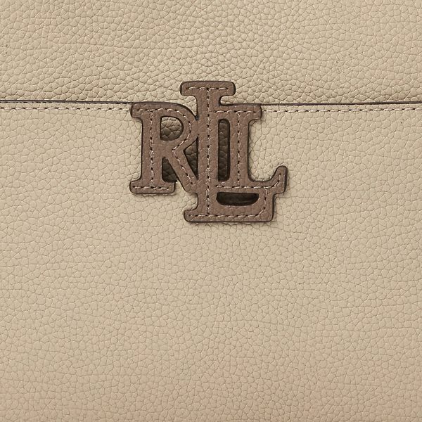 Farro/Truffle Leather Color-Blocked Carrie Crossbody Lauren 6