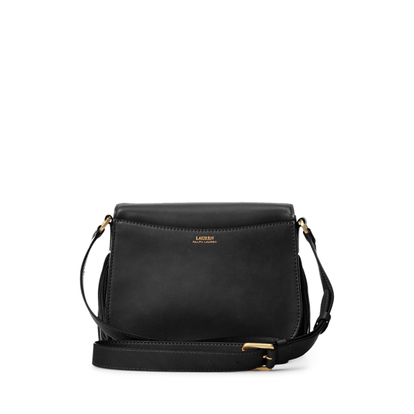 Black Fringe-Trim Medium Addie Crossbody Lauren 4