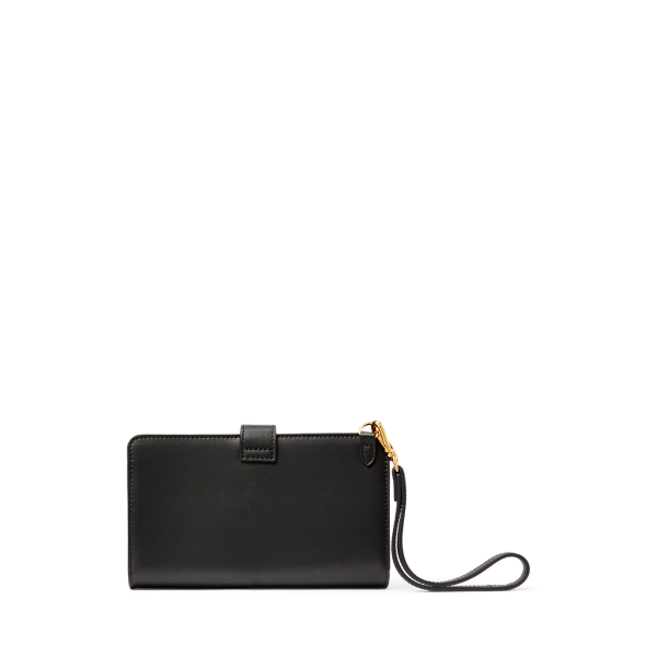 Black Leather Tech Wristlet Lauren 2