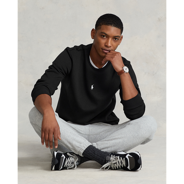 Polo Black Double-Knit Crewneck Sweatshirt Polo Ralph Lauren 1