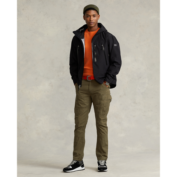 Black Water-Repellent Hooded Jacket RLX 4