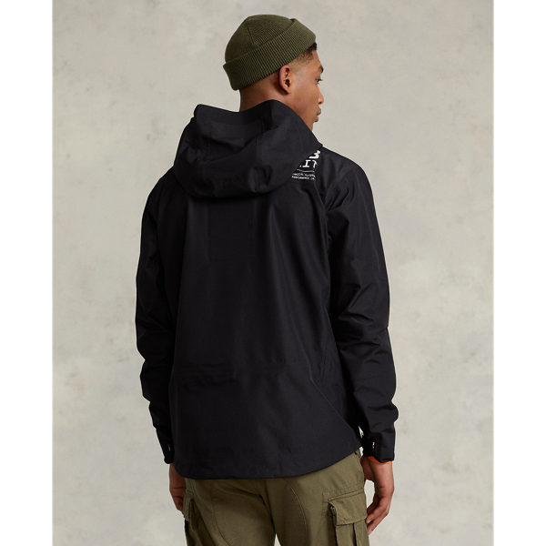 Black Water-Repellent Hooded Jacket RLX 5