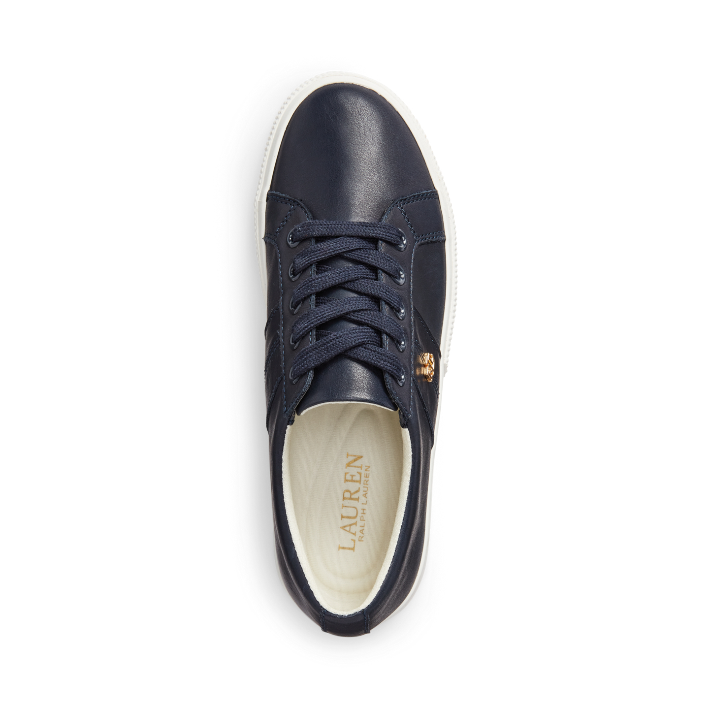Женские кроссовки Ralph Lauren Janson II Nappa Leather, цвет: Тёмно-синий — фото 3