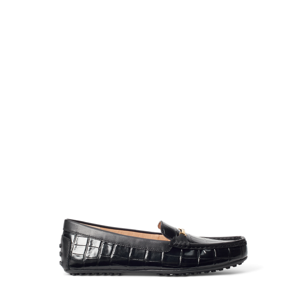 Briony Embossed-Leather Driver Lauren 1