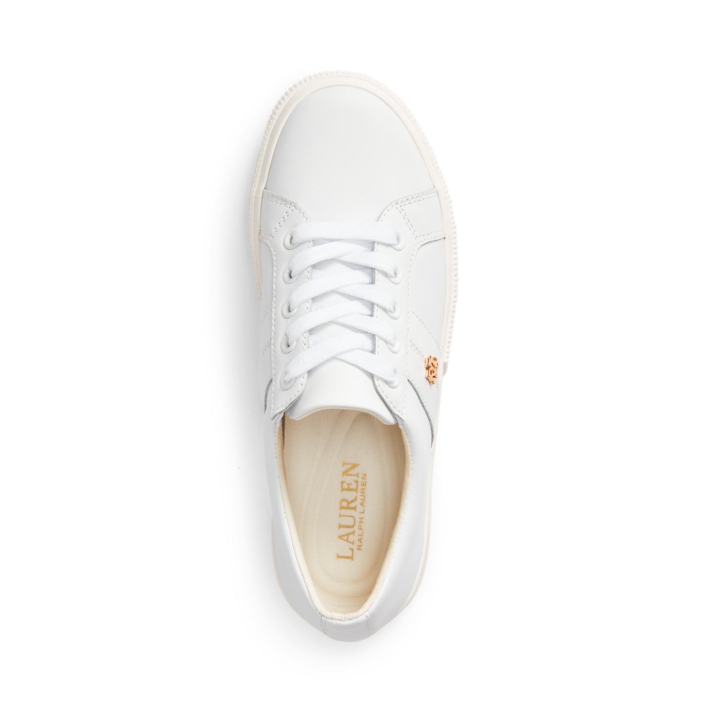 Женские кроссовки Lauren Ralph Lauren Janson II Action Leather, цвет: Белый — фото 3