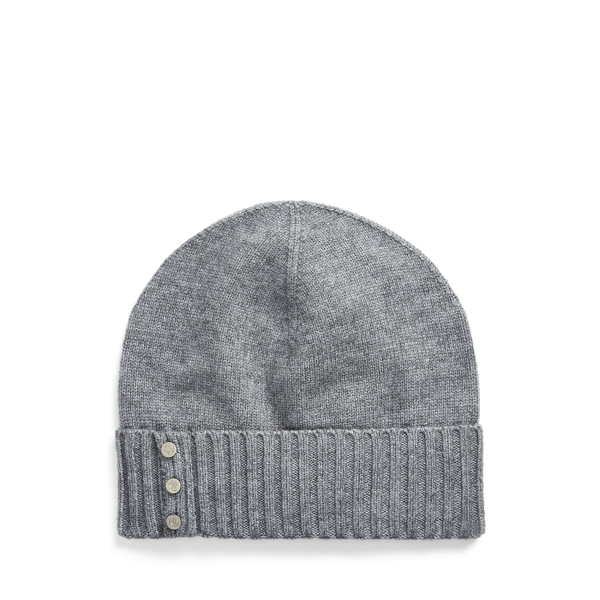 Button-Trim Beanie Lauren 1