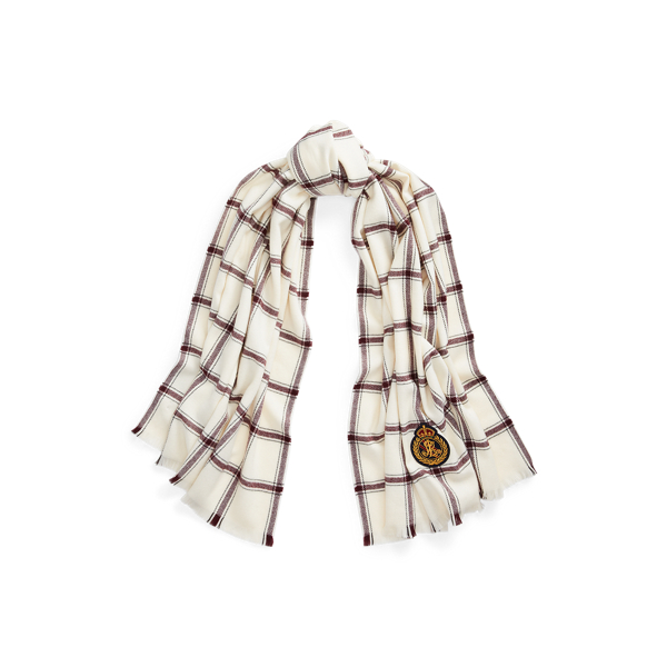 Windowpane Wrap Scarf Lauren 1