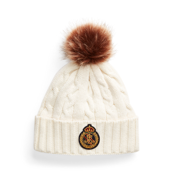 Cable-Knit Pom-Pom Beanie