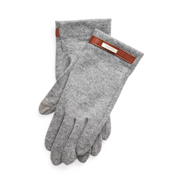 Gants tactiles &agrave; lani&egrave;re laine m&eacute;lang&eacute;e