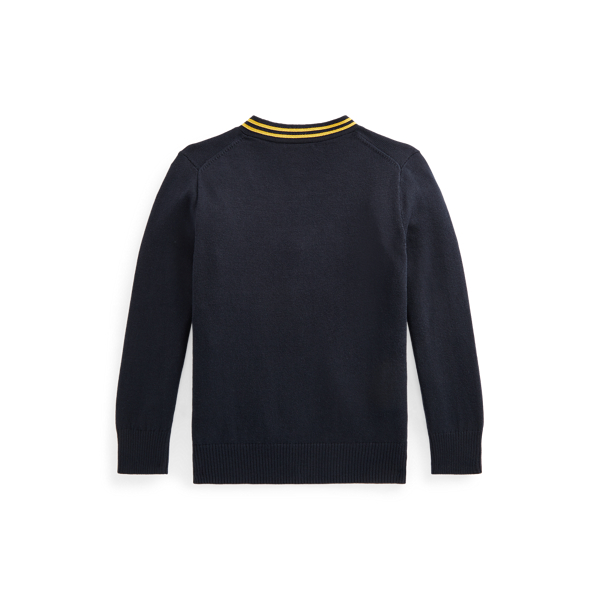 Navy Multi Cotton V-Neck Cardigan BOYS 1.5-6 YEARS 2
