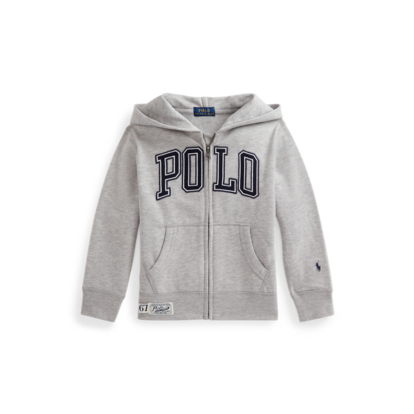 Fleece-Kapuzenjacke mit Logo