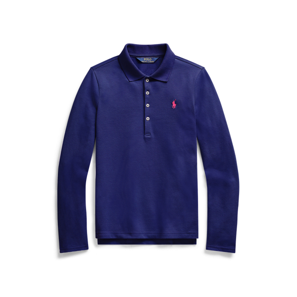 Langarm-Polohemd aus Baumwollpiqu&eacute; Girls 7-14 Years in 1